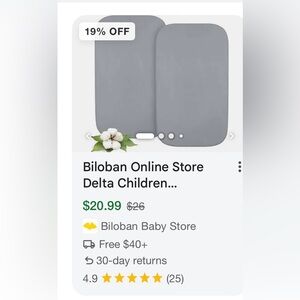 Biloban Bassinet Sheets (2 pack)